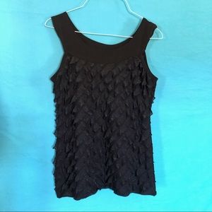 Black Ruffled Shirt, size S